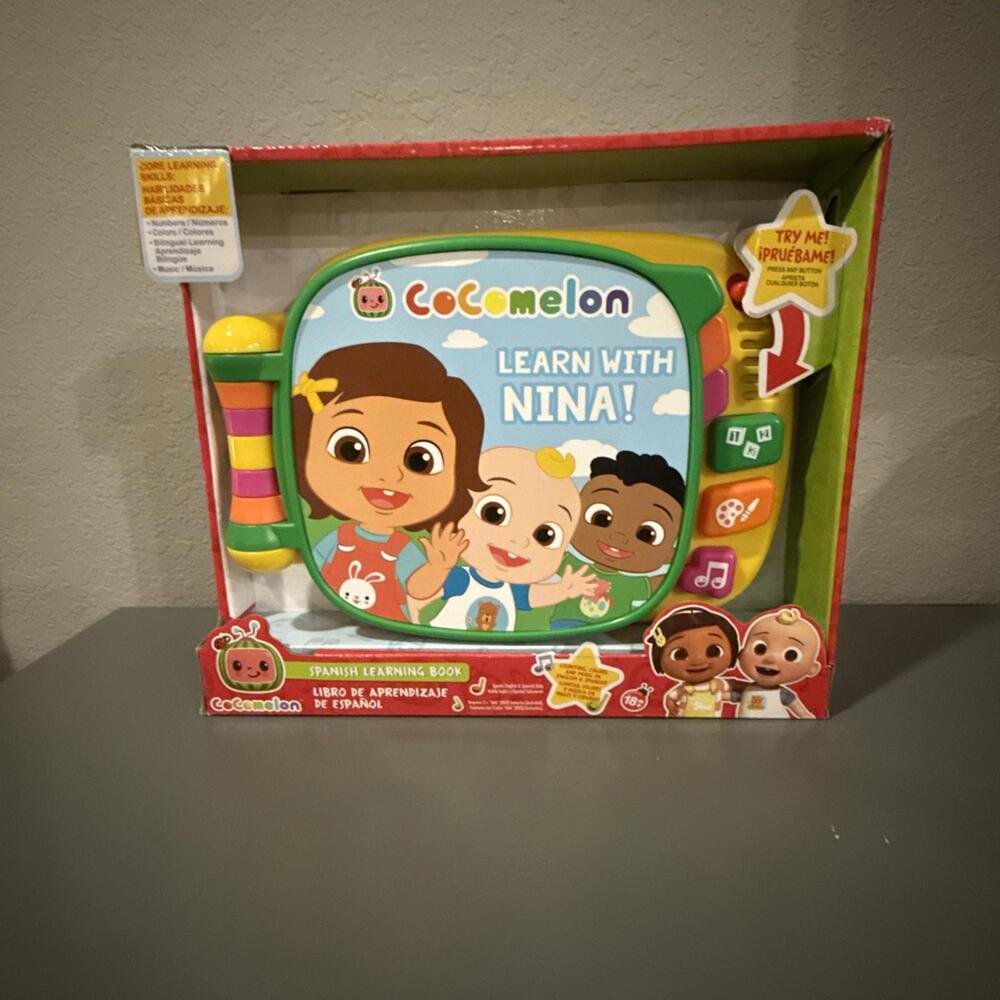 CoComelon Interactive Spanish Learning Book 50+Phrases Songs, Counting, Colors